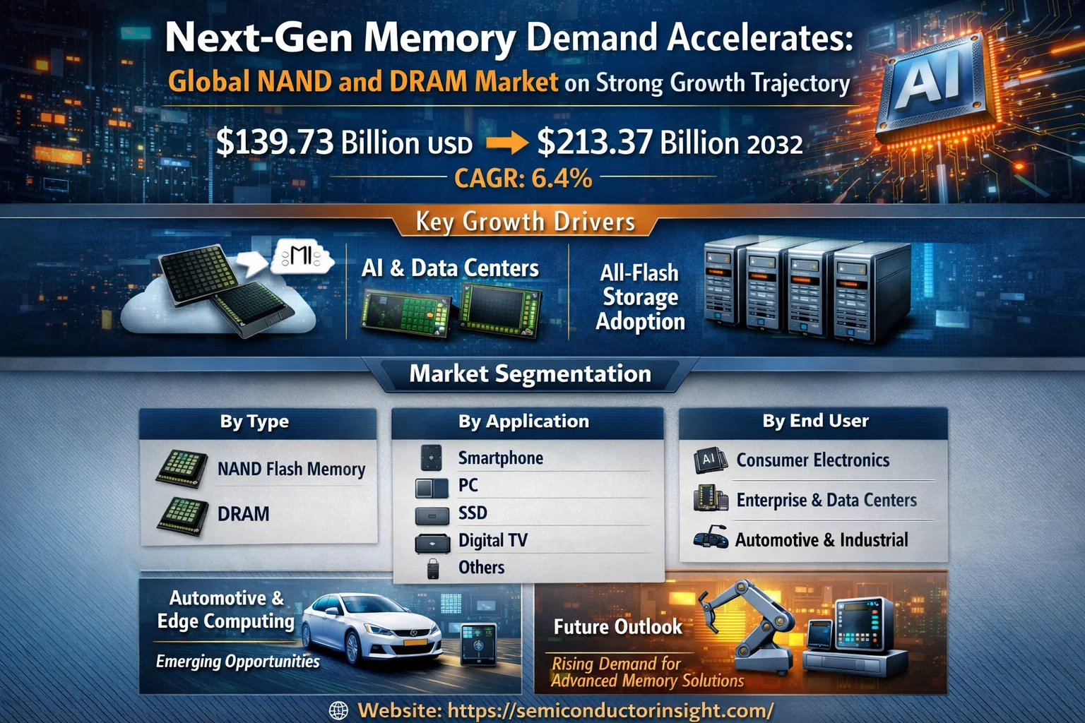 Next-Gen Memory Demand Accelerates: Global NAND and DRAM Market on Strong Growth Trajectory
