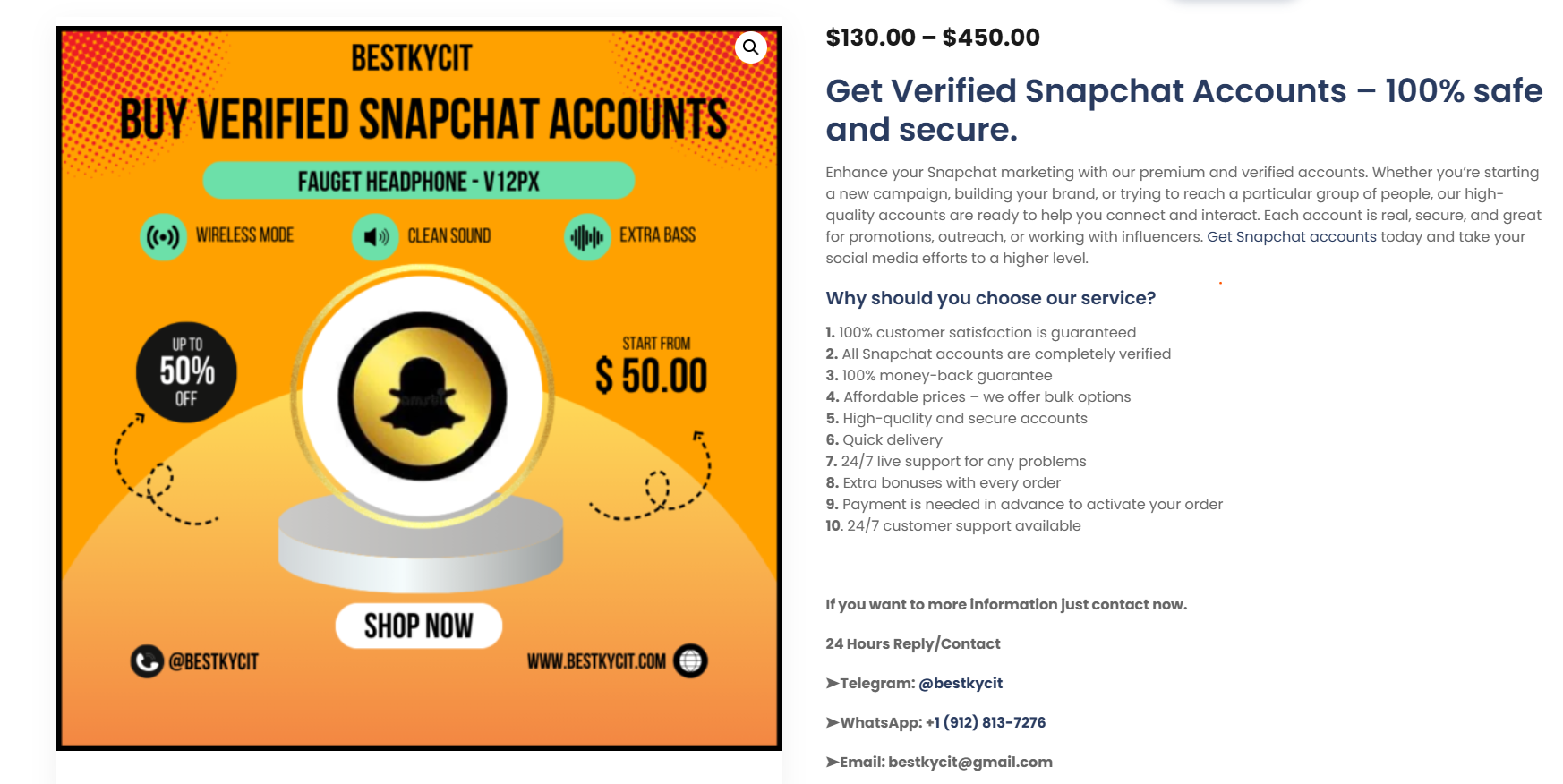 Top 7 Website to Buy Old Snapchat Accounts in United States&nbsp;