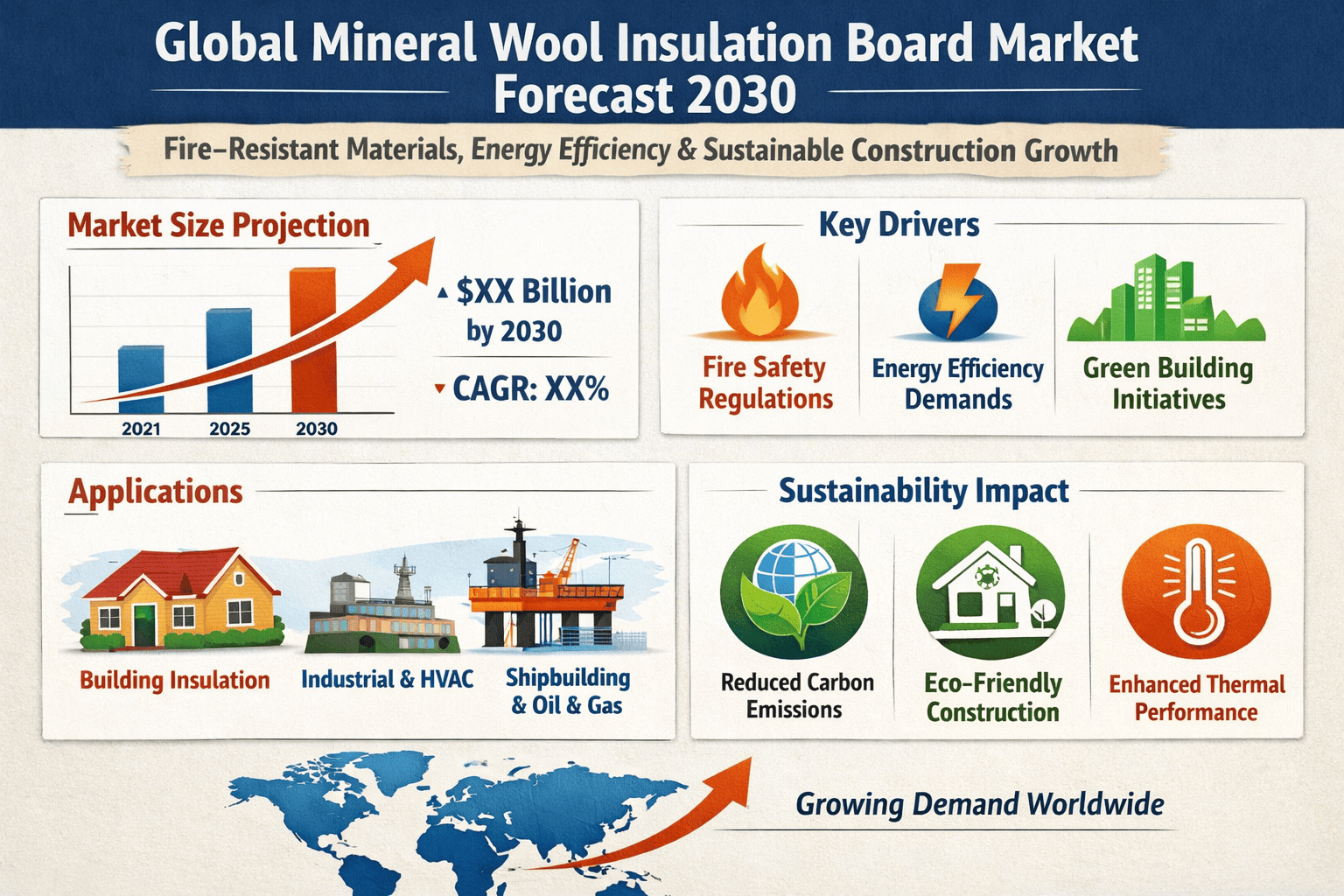 Global Mineral Wool Insulation Board Market Forecast 2030: Fire-Resistant Materials, Energy Efficiency &amp; Sustainable Construction Growth
