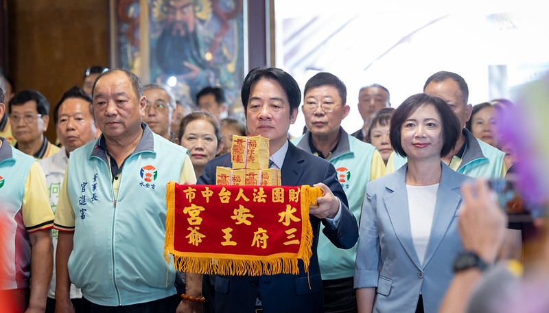 賴清德總統參拜台中市水安宮　全面推動國防、經濟成長與社福政策提升人民福祉
