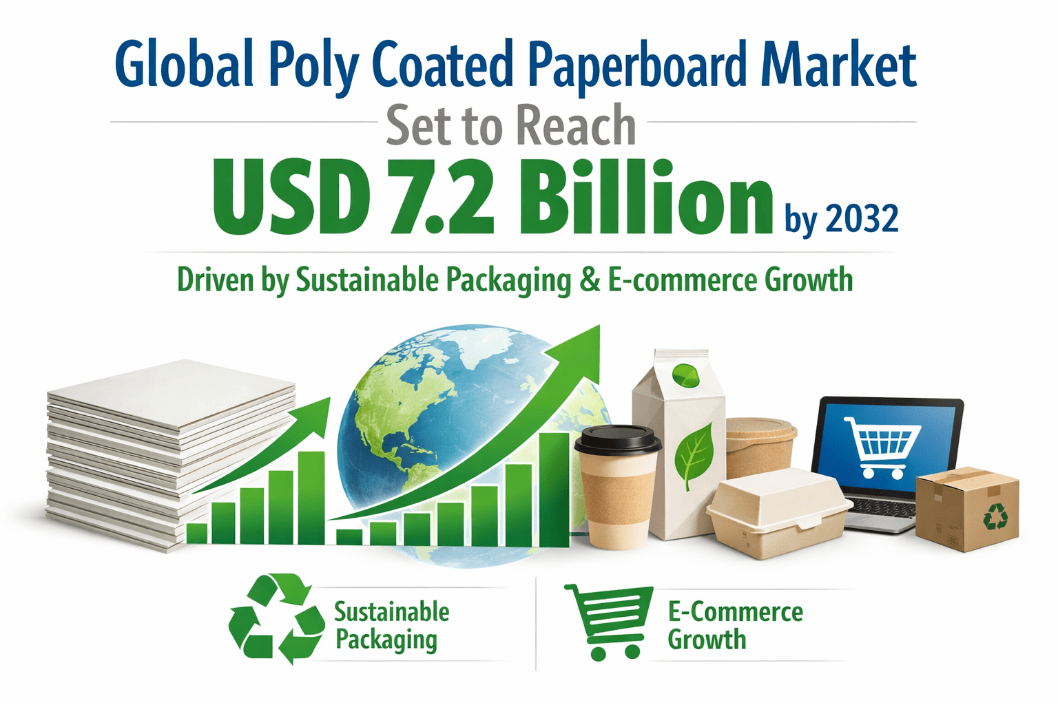 Global Poly Coated Paperboard Market Set to Reach USD 7.2 Billion by 2032 | Driven by Sustainable Packaging &amp; E-commerce Growth