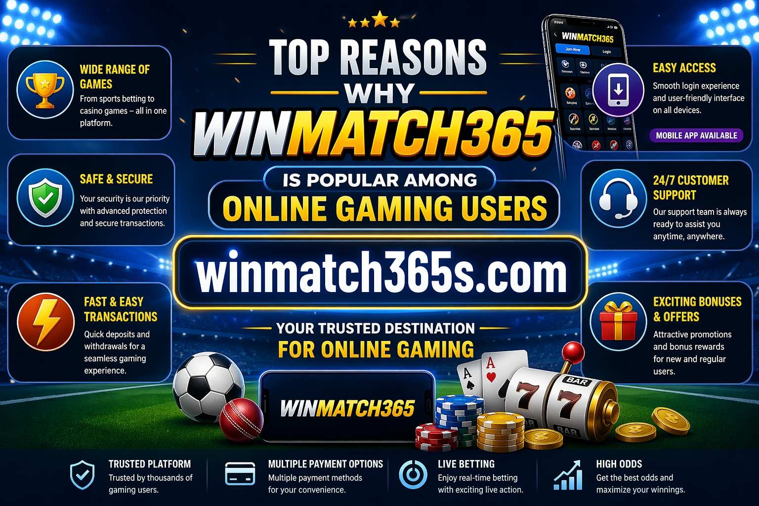 Top Reasons Why Winmatch365 Is Popular Among Online gaming Users