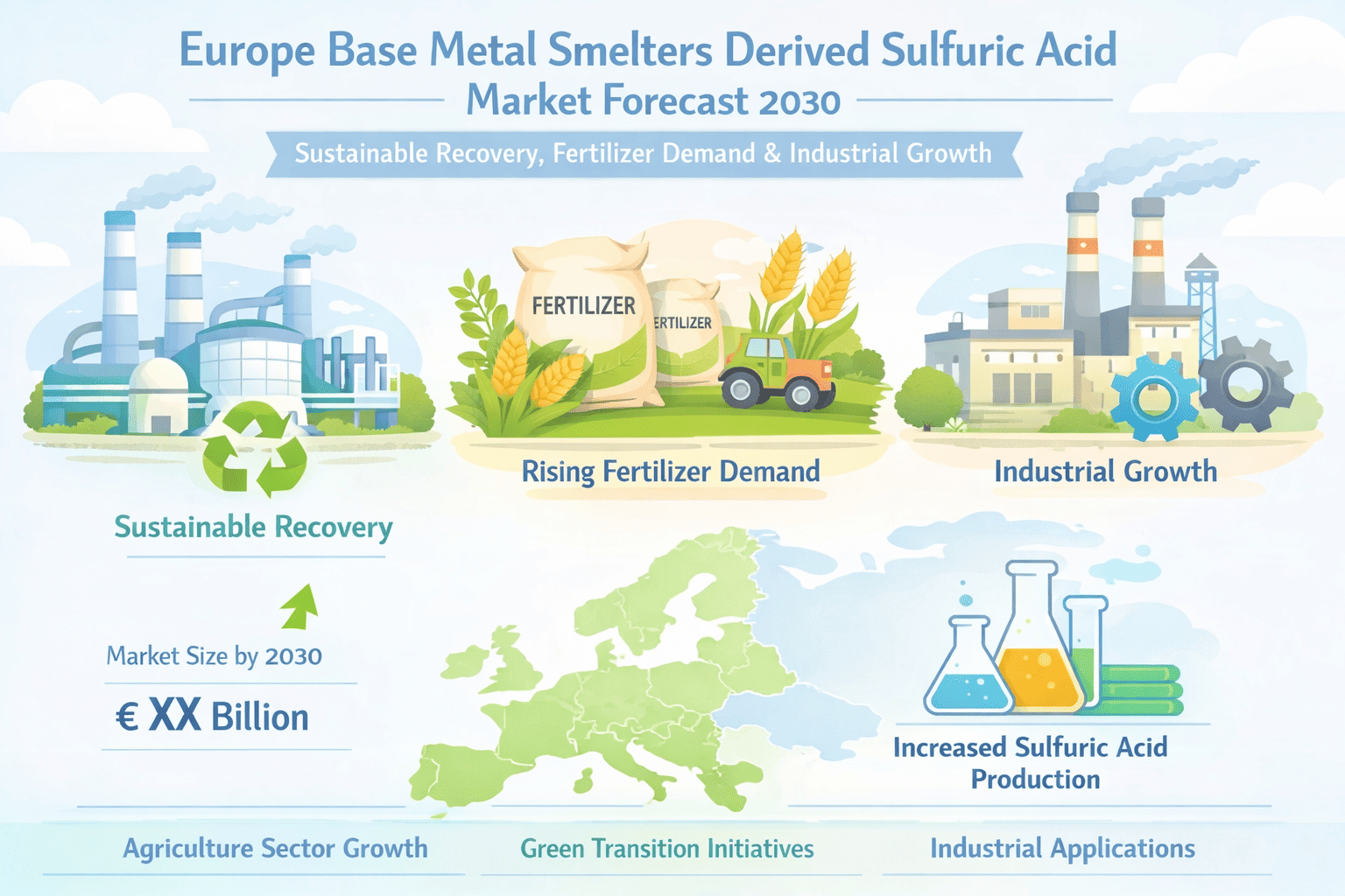 Europe Base Metal Smelters Derived Sulfuric Acid Market Forecast 2030: Sustainable Recovery, Fertilizer Demand &amp; Industrial Growth