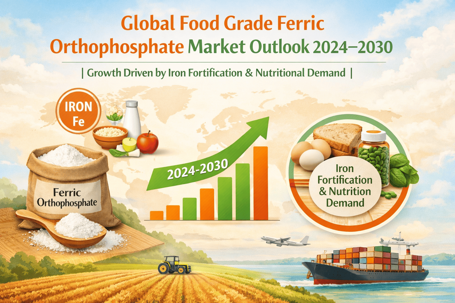 Global Food Grade Ferric Orthophosphate Market Outlook 2024&ndash;2030 | Growth Driven by Iron Fortification &amp; Nutritional Demand