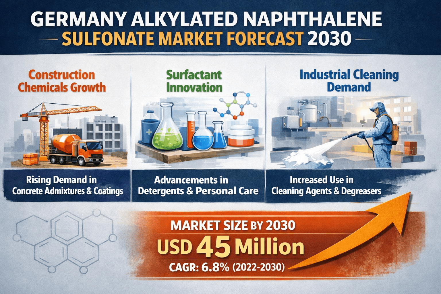  Germany Alkylated Naphthalene Sulfonate Market Forecast 2030: Construction Chemicals Growth, Surfactant Innovation &amp; Industrial Cleaning Demand
