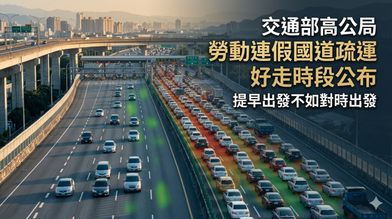 勞動連假交通預警升級　交通部高公局公布好走時段與尖峰路段