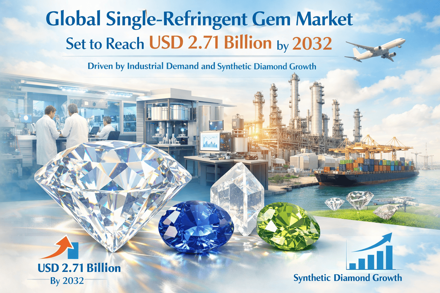 Global Single-Refringent Gem Market Set to Reach USD 2.71 Billion by 2032 Driven by Industrial Demand and Synthetic Diamond Growth