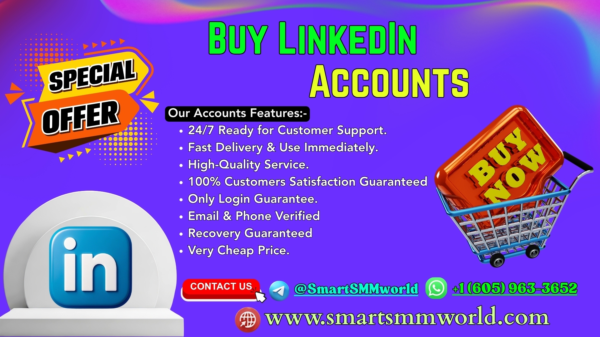 Buy LinkedIn Accounts Securely with Full Access and Instant Delivery in USA