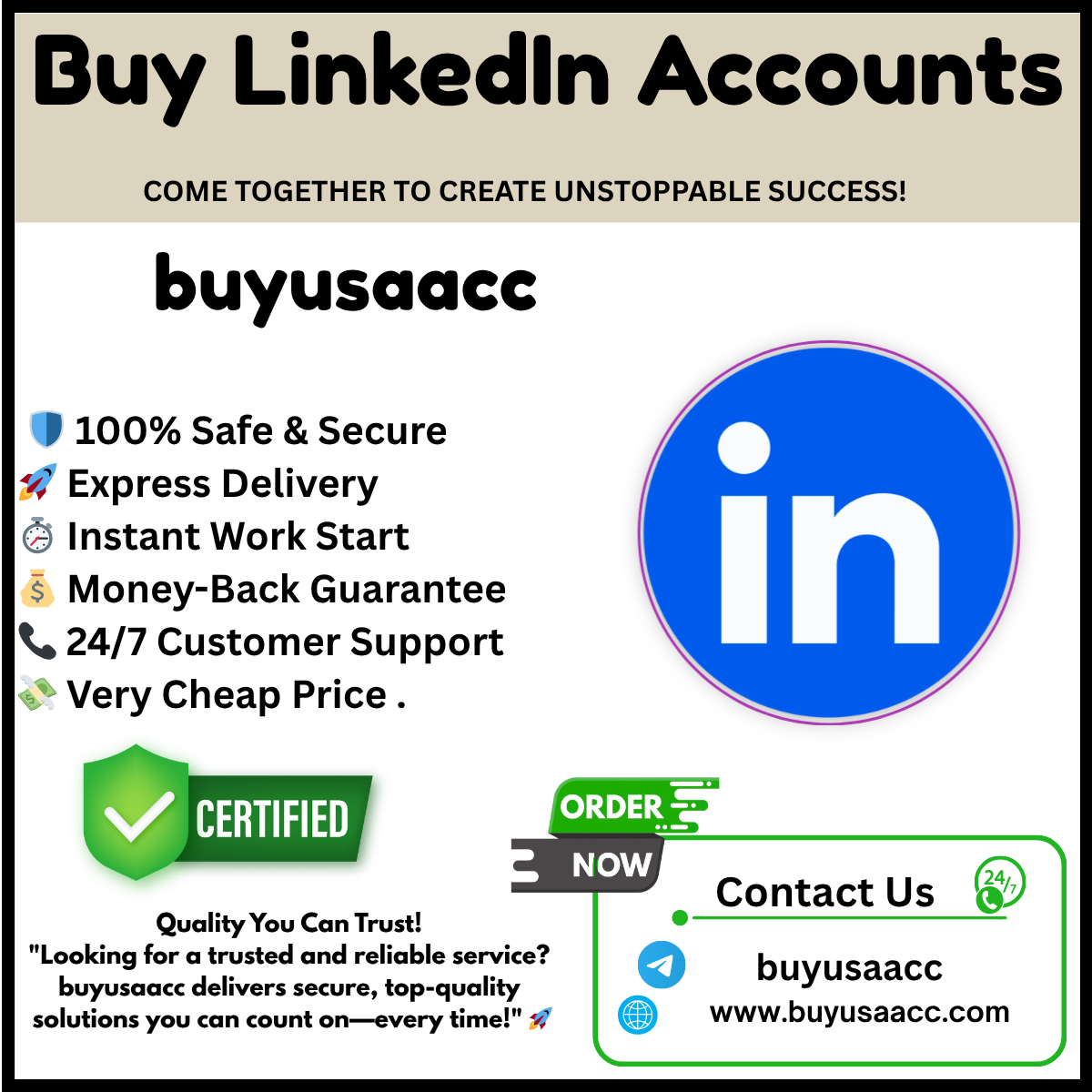 Buy Aged LinkedIn Accounts with Real Connections (100% Safe)