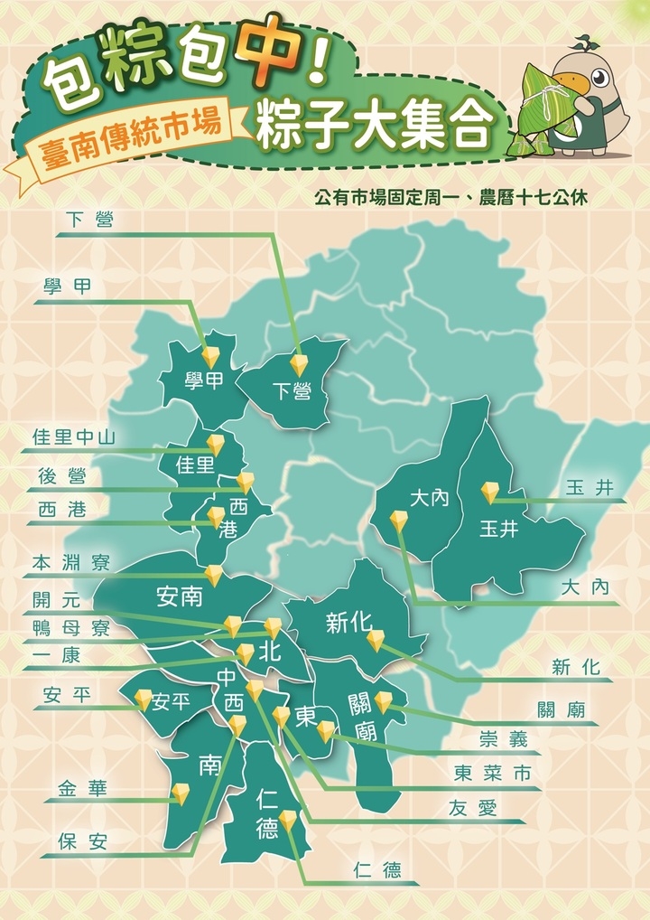包「粽」包「中」！臺南市市場處邀您吃粽子過佳節市場採買一次到位