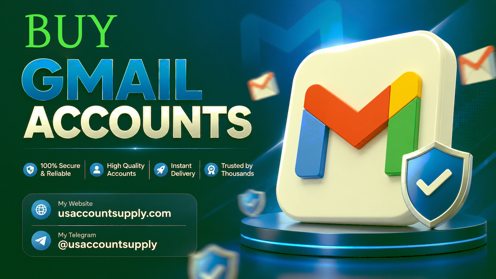 Buy Gmail Accounts Safely at usaccountsupply.com