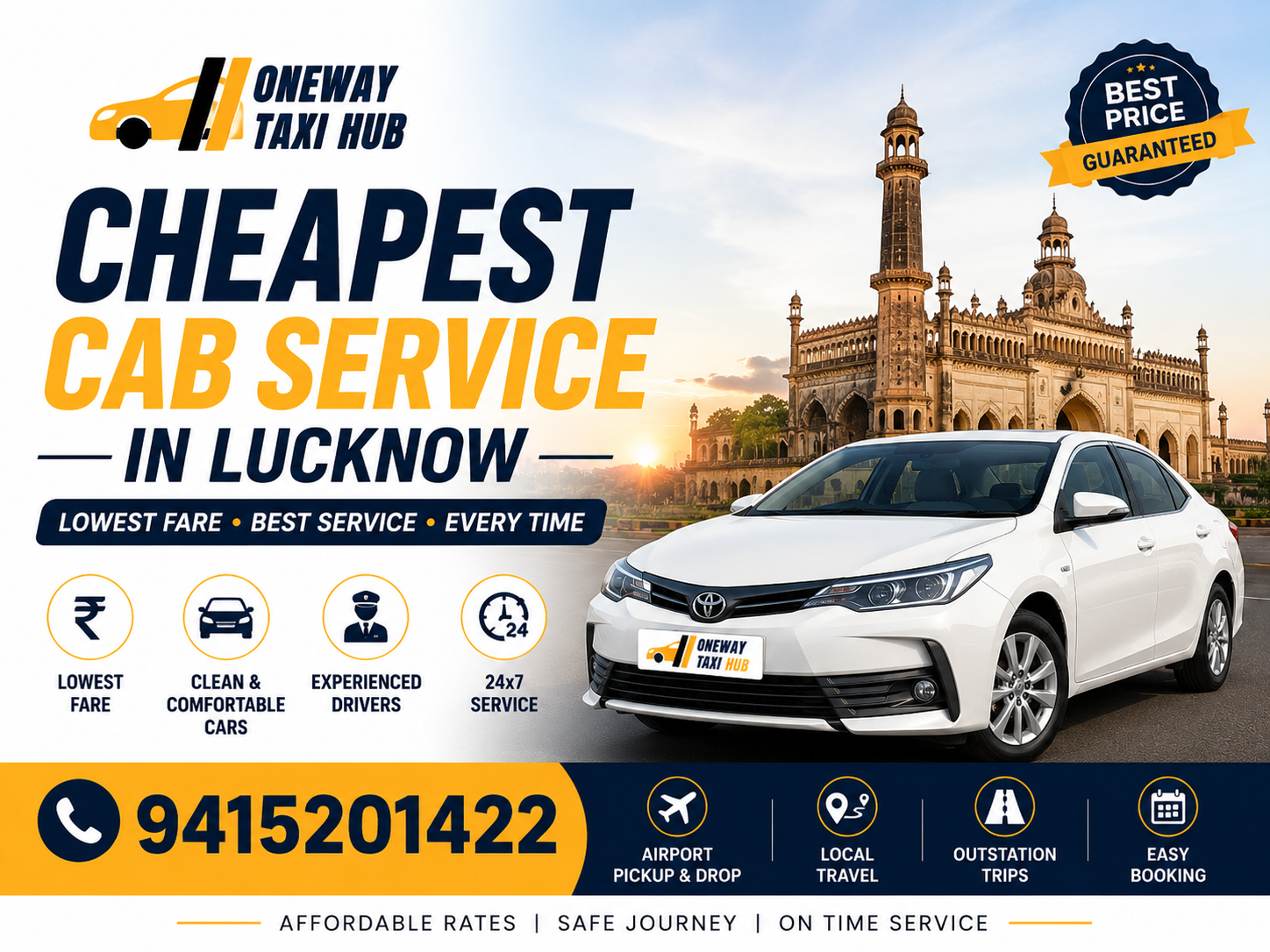 Best Cheapest Cab Service in Lucknow