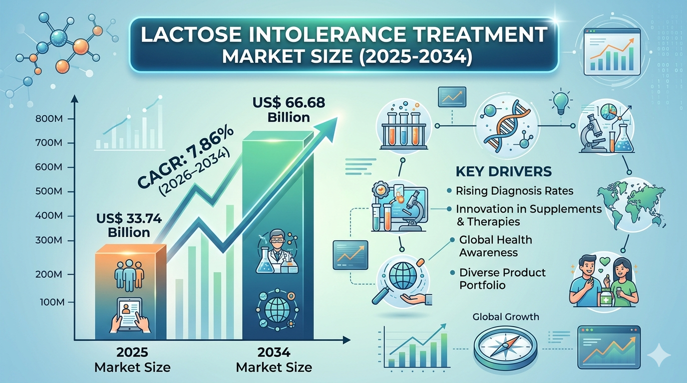 Lactose Intolerance Treatment Market Demand Analysis: Forecasts and Insights for 2034