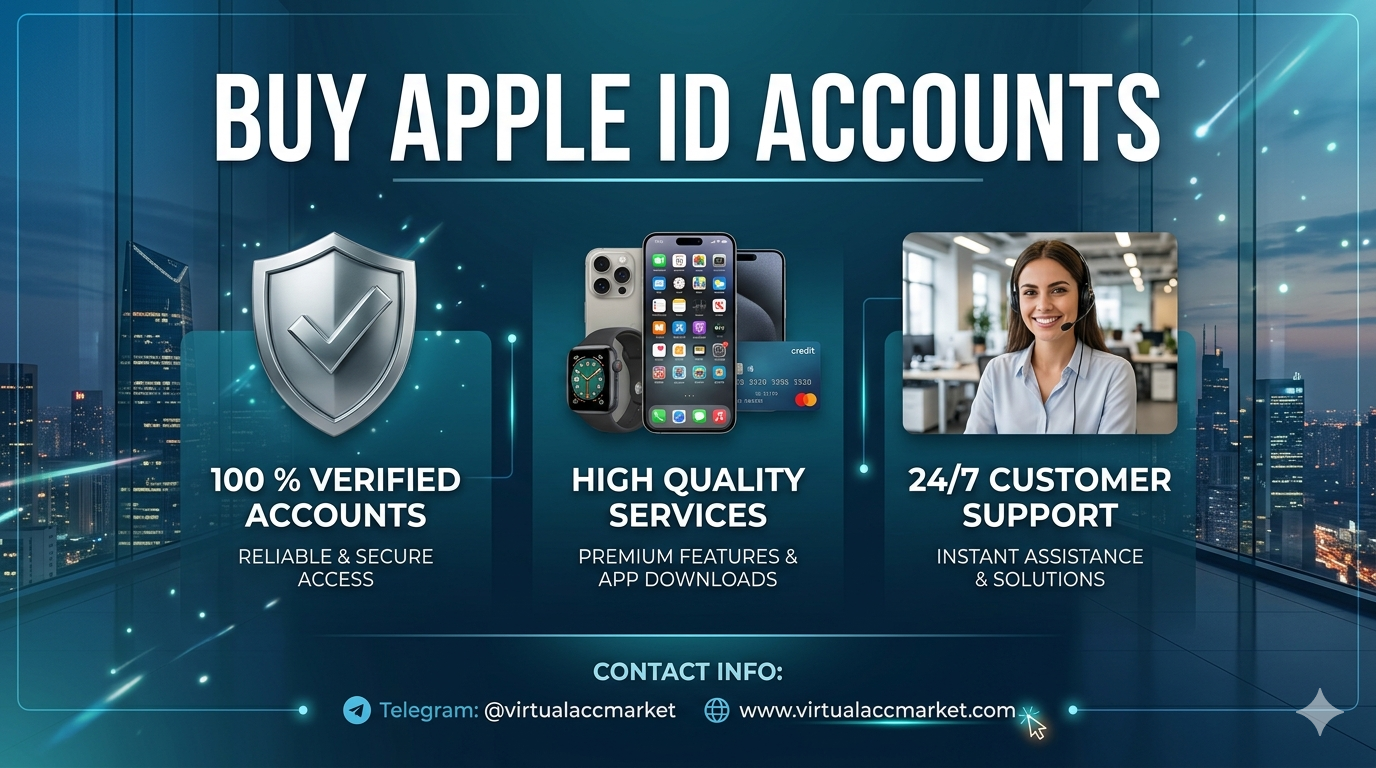 Best Place Safe Place to buy Apple ID accounts (With Replacement Guarantee) (Bulk,PVA-Aged) In By Virtualaccmarket
