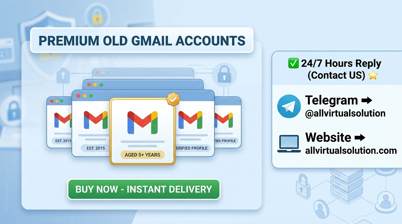 Safe &amp; Secure: Buy Old Gmail Accounts Now (Bulk, Aged &amp; PVA) from allvirtualsolution in 2096