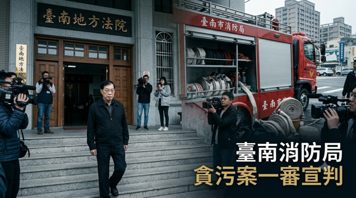 臺南市消防局前局長李明峯涉貪320萬收賄案　一審判4年6月褫奪公權5年