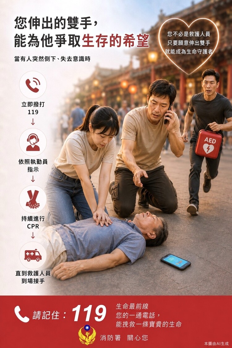 救人免責別遲疑！119線上指導CPR成功救人　黃金4分鐘成關鍵
