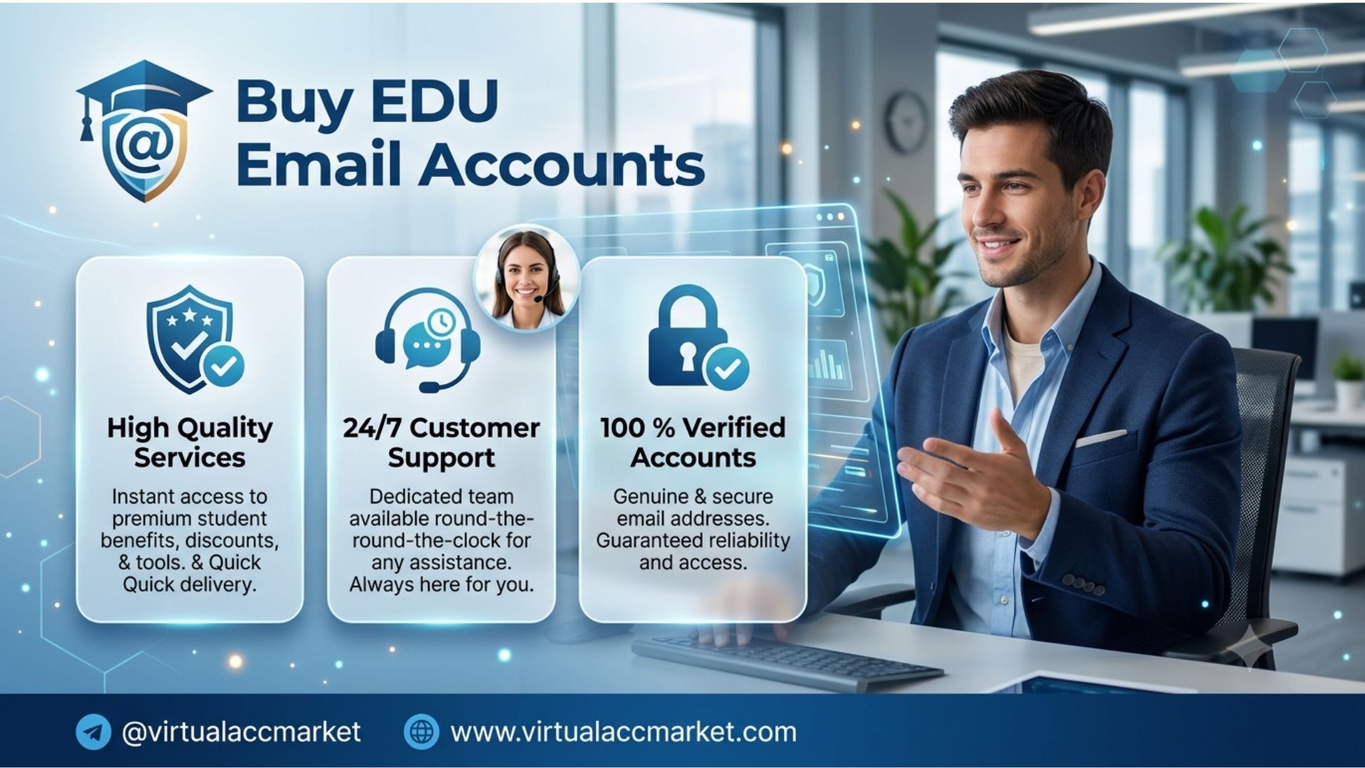 The Best Organic Place To Buy EDU Email Accounts : Get Prime, Spotify &amp; Apple Music Cheaper in 2027 From Virtualaccmarket.