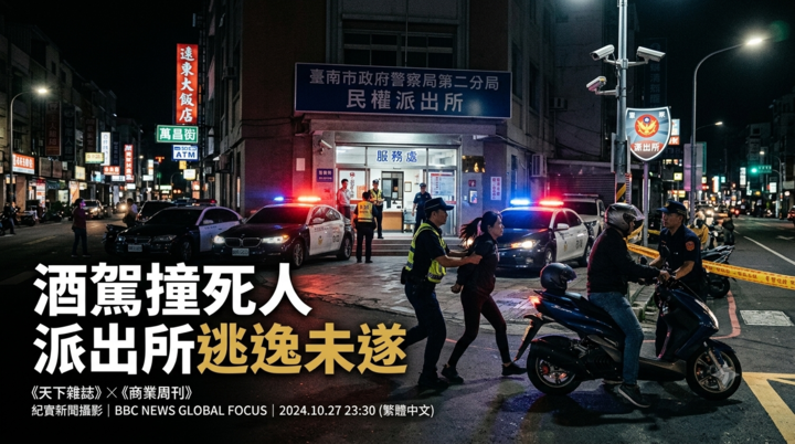 酒駕撞死人遭通緝！臺南酒店妹派出所前搭機車逃跑失敗　接應男拖行警員雙雙遭判刑