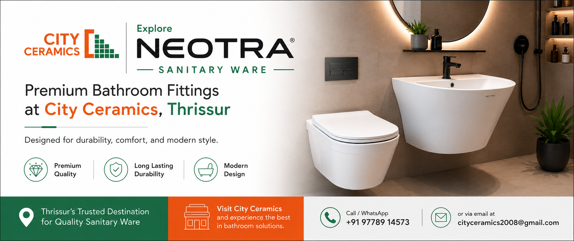 Upgrade Your Bathroom with Neotra Sanitary Ware in Thrissur