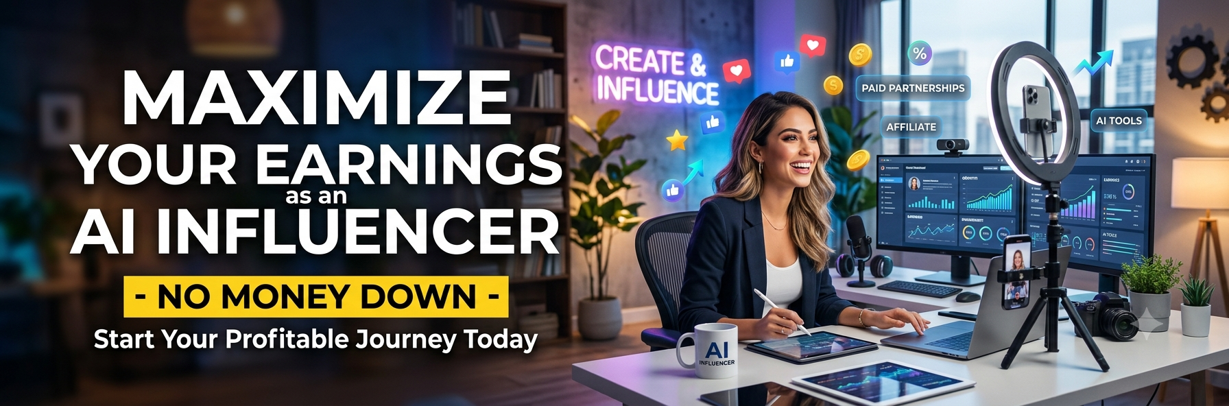 Maximize Your Earnings as an AI Influencer - No Money Down
