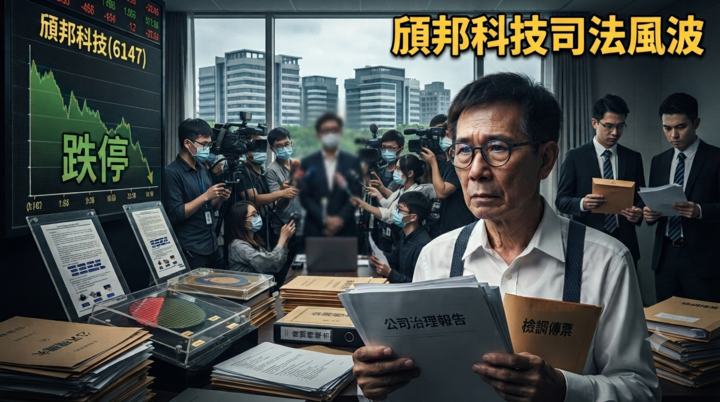 頎邦科技遭檢調偵辦震撼半導體市場！董事長3000萬元交保 股價跌停引發公司治理關注