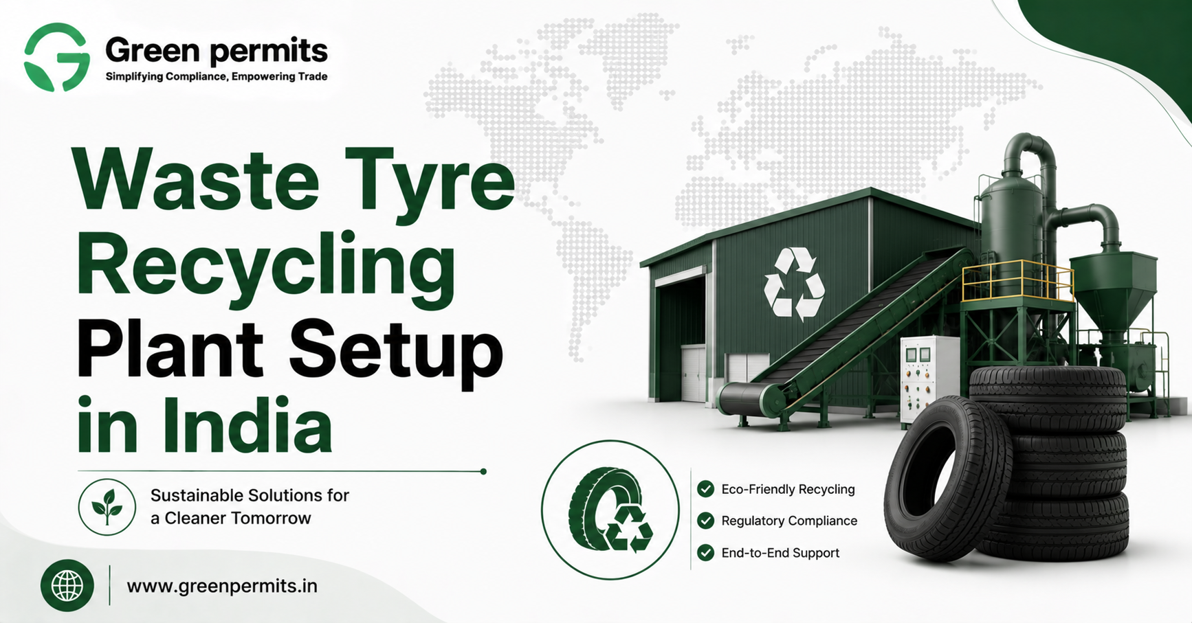 Waste Tyre Recycling Plant Setup in India