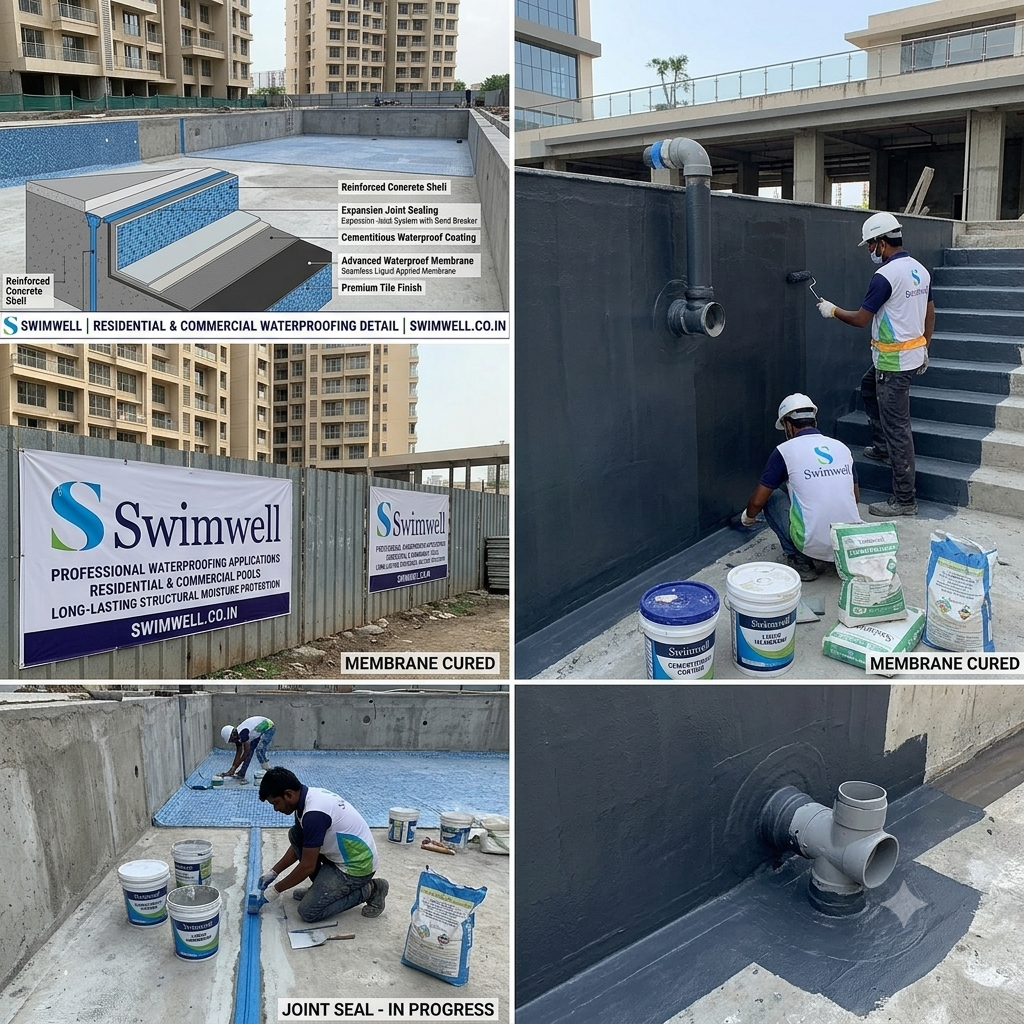 Can Swimming pool waterproofing be used for residential and commercial pools?