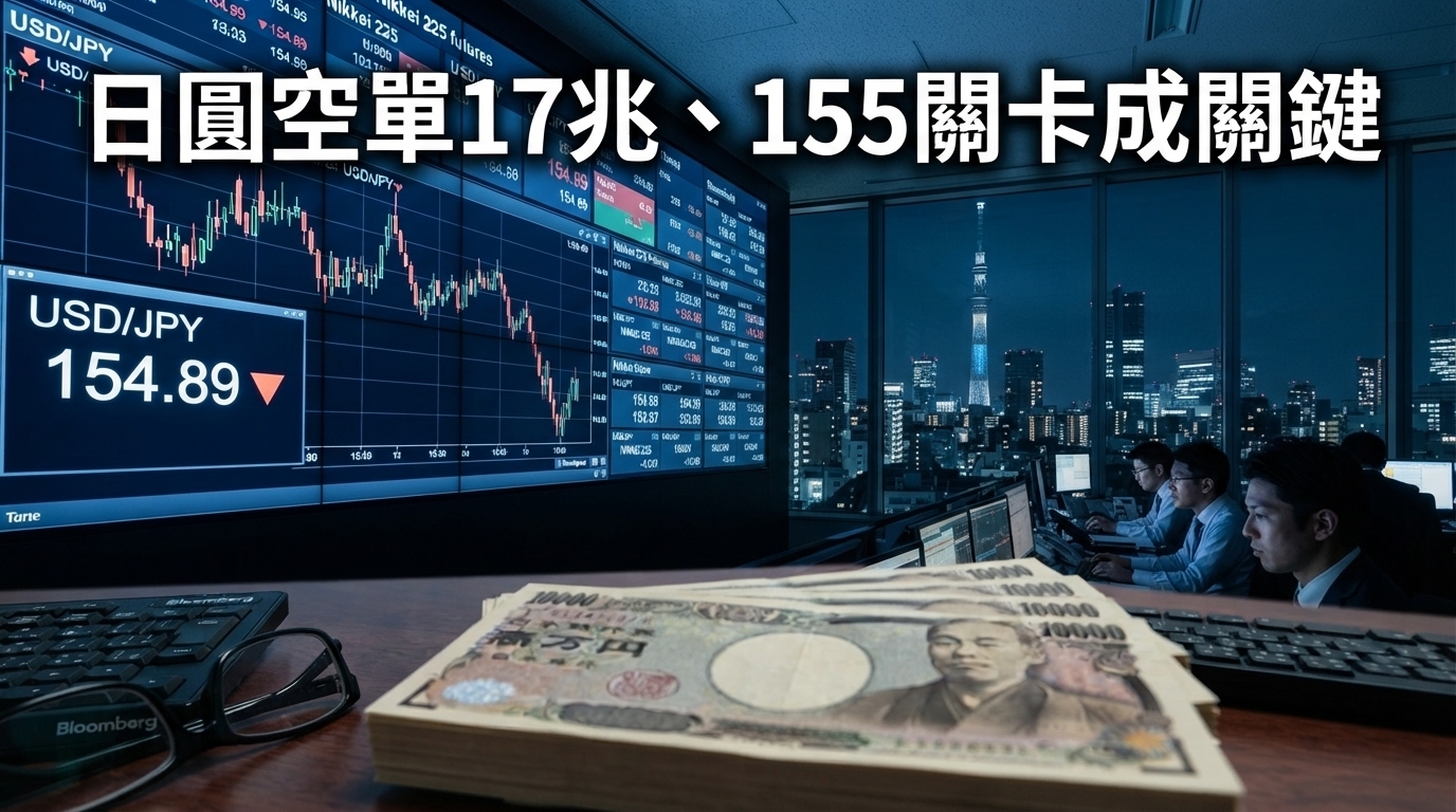 日圓17兆空單危機浮現！美元兌日圓逼近155　日本央行升息恐引爆空頭回補