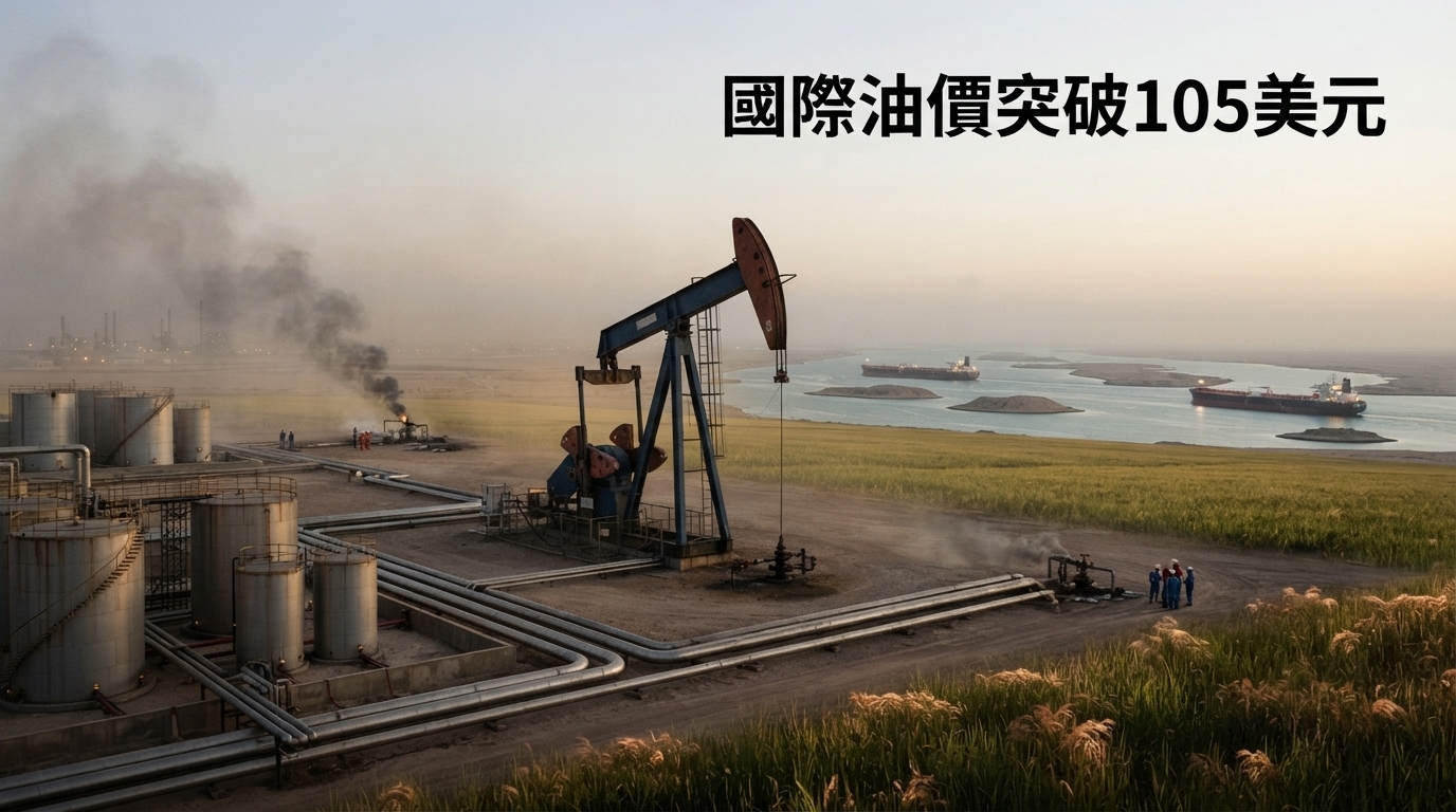 沙國輸油管線遭襲、荷姆茲海峽船流驟減　國際油價站上105美元，全球能源供應拉警報