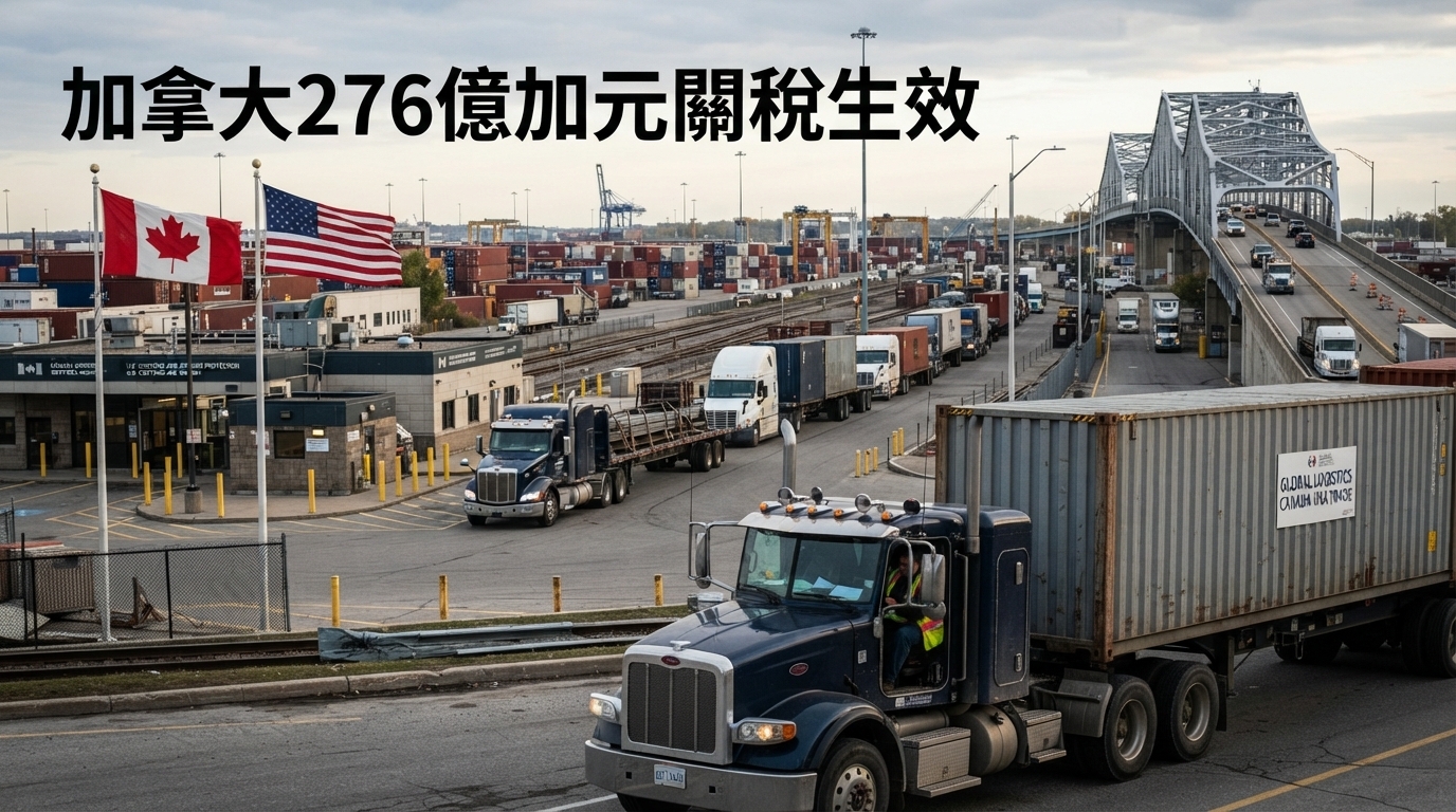 美加貿易戰升溫！加拿大276億加元反制關稅上路　700多項美國商品最高課50%